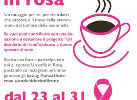 Asl Viterbo: dal 23 al 31 ottobre Un caffè in rosa per la prevenzione del tumore al seno