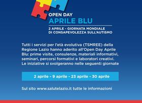 Aprile blu, Asl Viterbo: "Dopodomani e sabato 9 aprile, due open day alla cittadella della salute di viterbo per fornire informazioni sui disturbi dello spettro autistico"