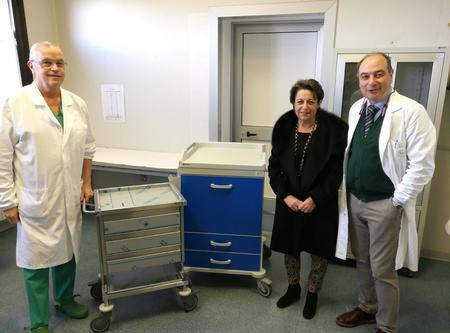 Donati carrelli e un armadio per farmaci  al reparto di Gastroenterologia ed endoscopia digestiva di Belcolle