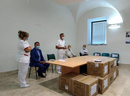 3500 mascherine donate all'ospedale di Civita Castellana dal Biodistretto delle Forre e della via Amerina